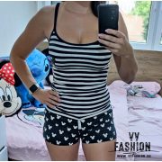 Mickey Mouse fekete-fehér csíkos pizsama