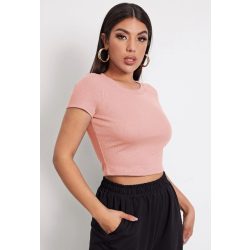 Rózsaszín crop top